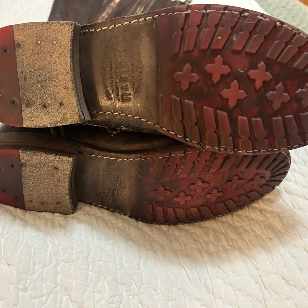 Women’s Bed Stu - Size 9 Brown Leather Boots - Tall with adjustable calf width - Picture 5 of 16